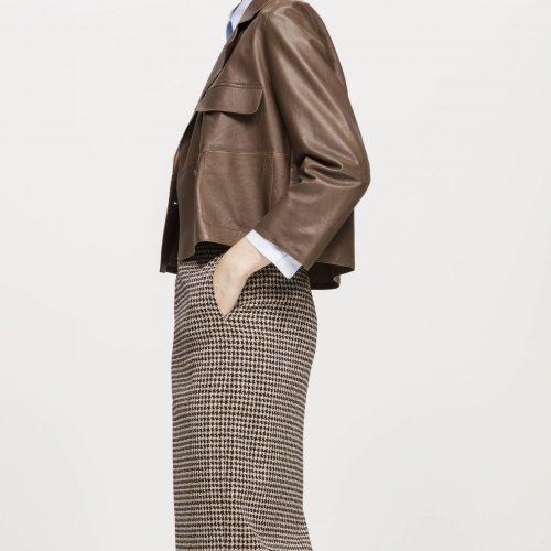 Luisa Cerano Skirt with Houndstooth Pattern